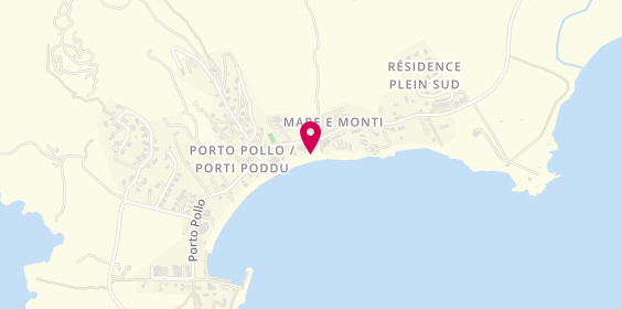 Plan de Centre nautique Porto Pollo, Les Oliveraies Plage Centrale, 20140 Serra-di-Ferro