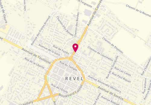 Plan de Revelo Cycles, 6 avenue de Castres, 31250 Revel
