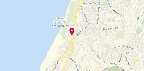 Plan de Biarritz Paradise Surf School, 18 Beaurivage, 64200 Biarritz