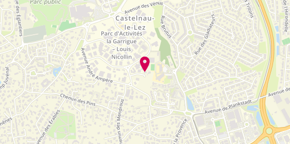 Plan de MD Sports & Print spécialiste de la personnalisation expert en textile près de Montpellier, 95 impasse Jacquard, 34170 Castelnau-le-Lez