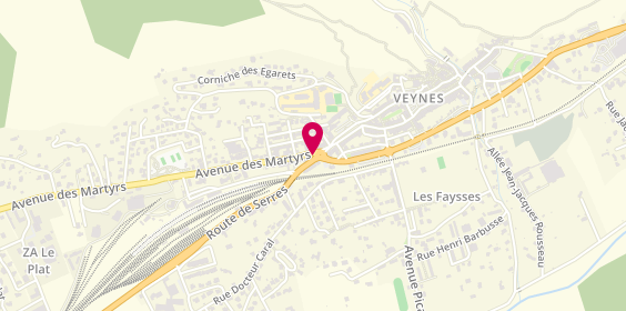 Plan de 2 Roues et Demi - Cafe Cycles du Buech, 6 Boulevard Gambetta, 05400 Veynes