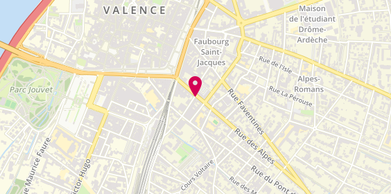 Plan de Coppélia Valence, 18 Rue des Alpes, 26000 Valence
