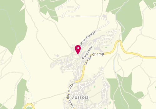 Plan de Location Ski & Consigne Aussois - Léon Sports, 14 Rue des Barrages, 73500 Aussois