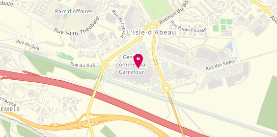 Plan de Courir France, Centre Commercial Carrefour
25 Rue des Sayes, 38080 L'Isle-d'Abeau