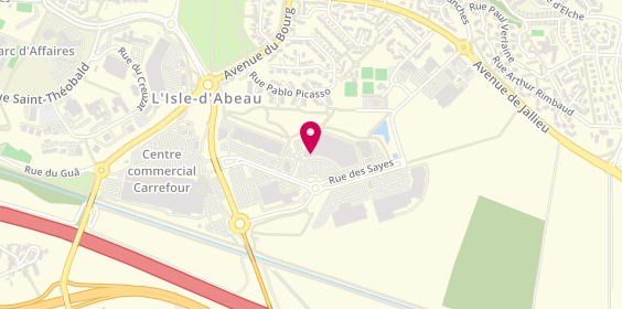 Plan de Intersport l'Isle-d'Abeau, Centre Commercial Les Sayes
Rue des Sayes, 38080 L'Isle-d'Abeau