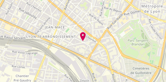 Plan de Cycle Service, 87 Rue Jaboulay, 69007 Lyon