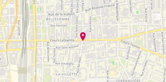 Plan de Glace Danse de la Pointe au Talon, 308 Cours Lafayette Entrée
Rue Baraban, 69003 Lyon