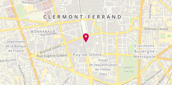 Plan de Foot Locker, 2 Rue Giscard de la Tour Fondue Local 37, 63000 Clermont-Ferrand