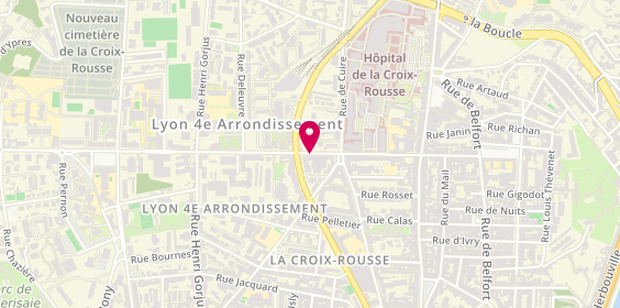 Plan de Vélonaute Croix-Rousse, 43 Rue Jacques-Louis Hénon, 69004 Lyon