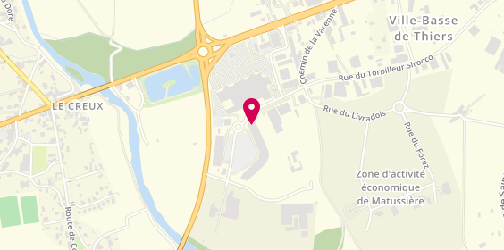 Plan de Intersport, Zone Aménagement la Varenne - Zc Carrefour
Rue du Torpilleur Sirocco, 63300 Thiers