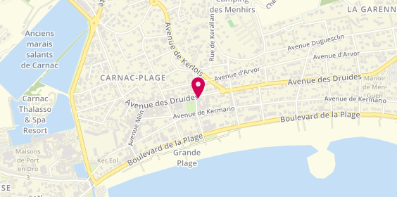 Plan de Carnac Locations Velo, 76 avenue des Druides, 56340 Carnac