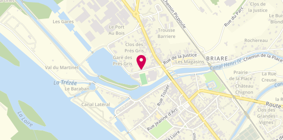 Plan de Locaboat Plaisance, Base Fluviale Les Pres Gris
Rue des Pres Gris, 45250 Briare
