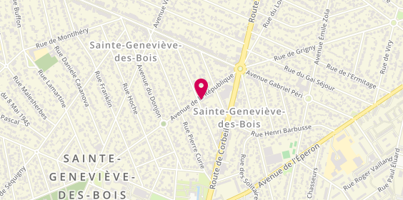 Plan de Omnisports Services 91, 134 avenue de la République, 91700 Sainte-Geneviève-des-Bois