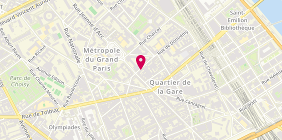 Plan de L'éco Vélo, 47 Rue de Domrémy, 75013 Paris