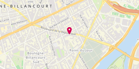 Plan de Tennis Pro Boulogne, 49 Boulevard de la République, 92100 Boulogne-Billancourt