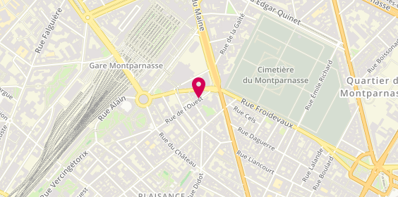 Plan de Quatorze Running Shop, 14 Rue de l'Ouest, 75014 Paris