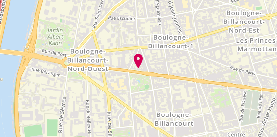 Plan de Cyclable Boulogne Billancourt, 122 Route de la Reine, 92100 Boulogne-Billancourt