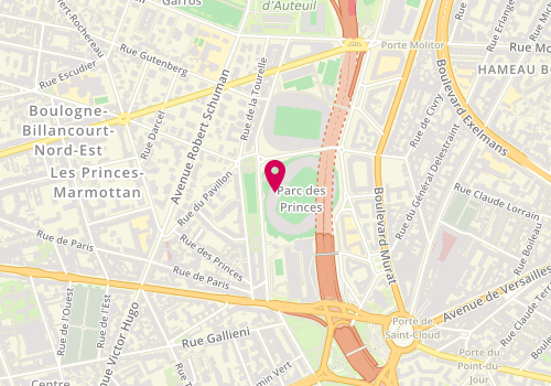 Plan de PSG Stadium Tour, 24 Rue du Commandant Guilbaud Porte L, 75016 Paris