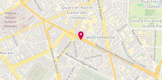 Plan de Rip Curl Paris, 74 Boulevard du Montparnasse, 75014 Paris