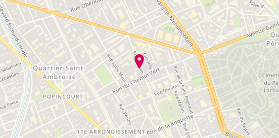 Plan de Franscoop le vélo par nature - Magasin de vélos Paris 11, 47 Rue Servan, 75011 Paris