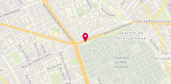 Plan de Le Comptoir du Vélo, 10 avenue Gambetta, 75020 Paris