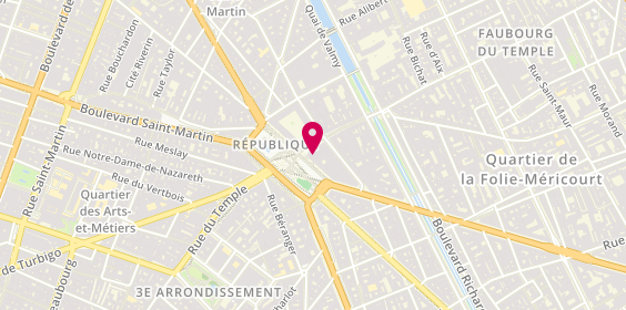 Plan de Intersport Paris République, 10 place de la République, 75011 Paris