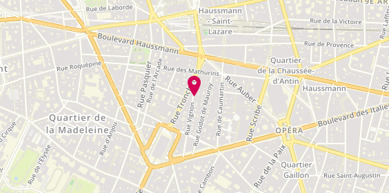 Plan de La Roue Liber - Réparation et vente de vélos, 32 Rue Vignon, 75009 Paris