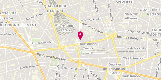 Plan de Asics, 6 Rue d'Amsterdam, 75009 Paris