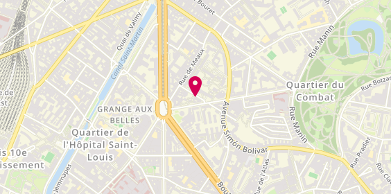 Plan de Jp Cycles, 10 Rue des Chaufourniers, 75019 Paris