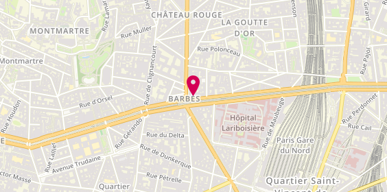 Plan de Foot Locker, 124 Boulevard de la Chapelle, 75018 Paris