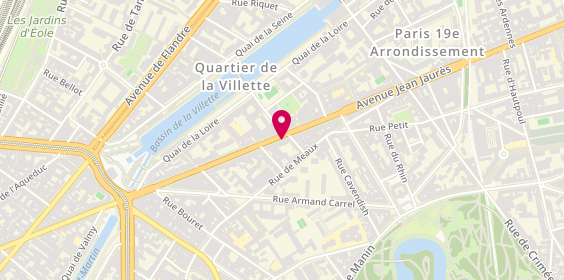 Plan de Cyclable, 68 avenue Jean Jaurès, 75019 Paris
