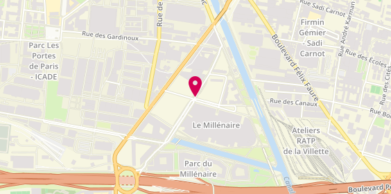 Plan de Foot Locker, Centre Commercial le Millénaire Local 143 Rue Madeleine Vionnet, 93300 Aubervilliers