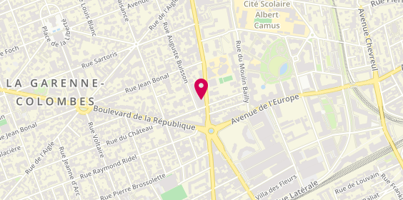 Plan de Cyclable, 104 Bis avenue du Général de Gaulle, 92250 La Garenne-Colombes