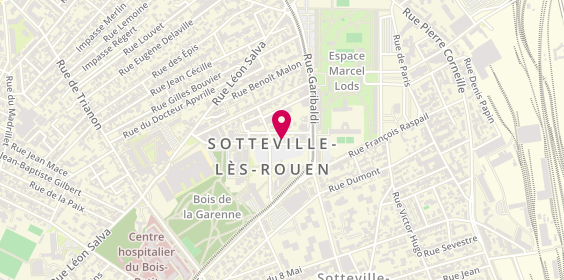 Plan de Maison Charuel, 13 place de l'Hôtel de Ville, 76300 Sotteville-lès-Rouen